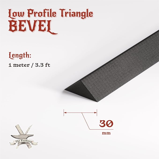 The Foamory's Instant Edge EVA Foam Bevel. Pre Cut Low Profile Triangle 3 Pack - Image 3
