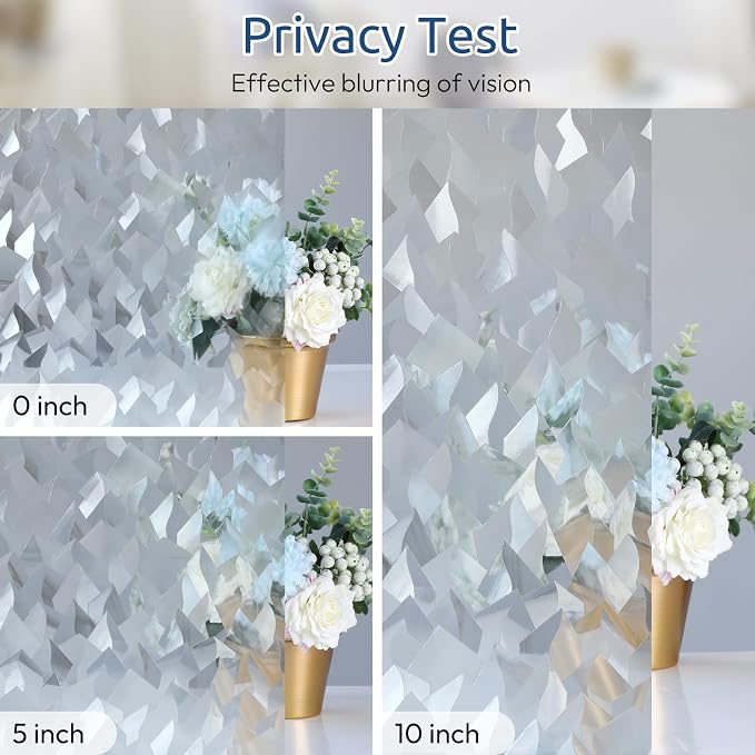 rabbitgoo Window Privacy Film, Crystal Icicles, 23.6" x 157.4" | Stained Glass - Image 9