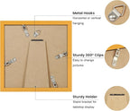 8x8 Picture Frame with Wavy Mat, Wooden Real Glass 8 x 8 Photo Frame - Image 3