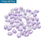 MECCANIXITY 50PCS Flat Back Acrylic Teardrop Gems 10x14mm Artificial Rhinestones - Image 3