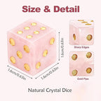 Natural Pink Stone Mahjong Dice Set of 2 - Image 4