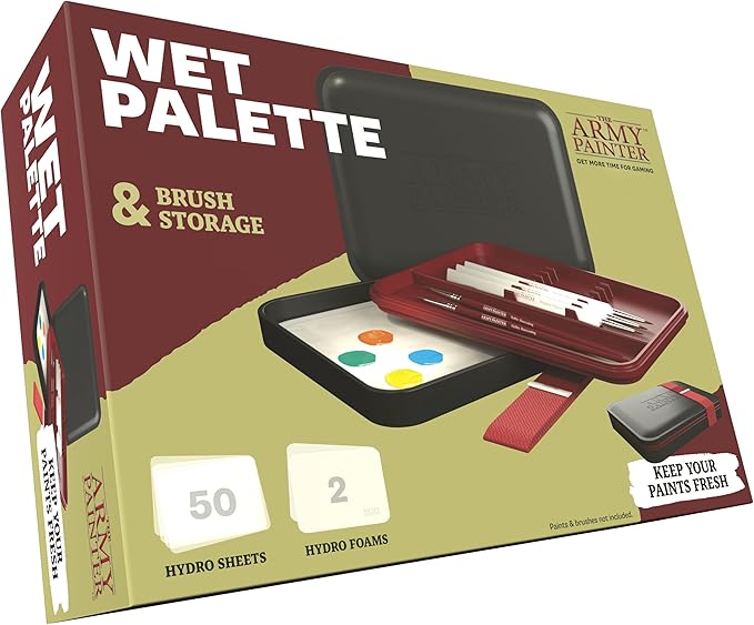 The Army Painter Wet Palette, for Acrylic Paint, Incl. 50 Sheets, 2 Foams & by TheArmyPainter