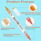 168 colors Acrylic Paint Markers, 84 Pack Direct Liquid Soft Brush acrylic - Image 2