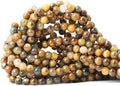 60PCS 6mm Natural Golden Pietersite Gemstone Round Loose Beads Stone Beads by CHEAVIAN