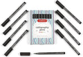 Incraftables Calligraphy Brush Pens – Pack of 9 Assorted Tips – Black Chisel by Incraftables