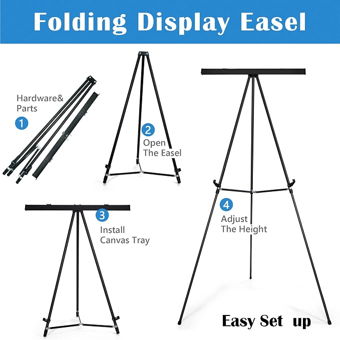 Falling in Art Aluminum Flip Chart Display Easel Stand - Image 3