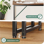 Huuger Computer Desk, 63 Inch Office Desk, Gaming Desk - Image 9