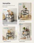 SONGMICS Cabinet Organizer Shelf, Kitchen Storage, Spice Rack, Expandable - Image 5