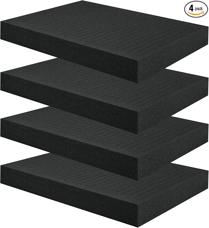 4 Pcs 16 x 12 x 2 Inches Pick and Pluck Foam Inserts by Salimhib