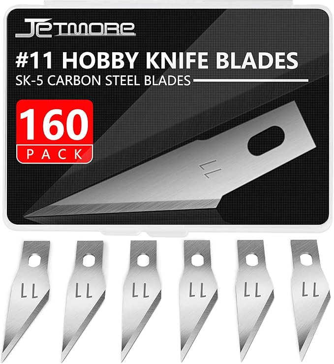 Jetmore 160 Pack Exacto Knife Blades 11, Craft Replacement Blades by Jetmore