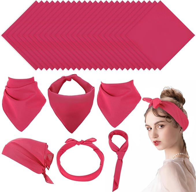Suhine 100% Cotton Solid Bandanas Blank Bandanas Multifunctional Headband Scarf by Suhine