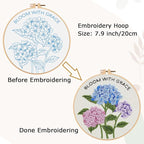 Nuberlic Hydrangea Embroidery Kits - Image 8