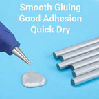 ENPOINT Metallic Silver Hot Glue Sticks Mini, 36 Pack Sealing Wax Adhesive - Image 3