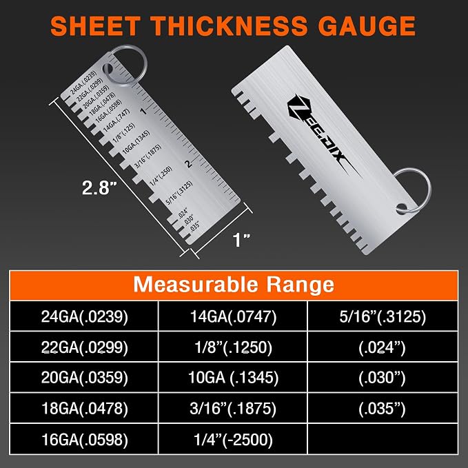 ZeeDix Portable Metal Sheet Thickness Gauge | Stainless Steel Plated Size - Image 3