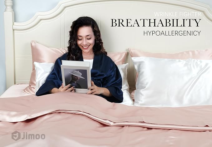 100% Mulberry Silk Pillowcase for Hair and Skin, 22 Momme Pure Natural Silk - Image 4