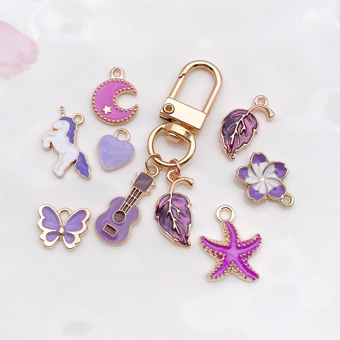 WOCRAFT 40pcs 20 pairs Assorted Enamel Bracelet Charms - Image 5