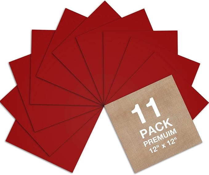 Dysania Red Heat Transfer Vinyl, 10 Pack 12 x 12in Red HTV Vinyl | Iron on Vinyl - Image 7