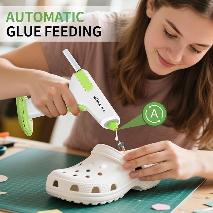 Cordless Hot Glue Gun 4V Fast Heat Continuous Flow Glue Stick Set | 2.9Ah - Image 3