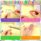 Landical 564 Pcs Star Beads Keychain Making Kit Star Key Chain DIY Craft - Image 4