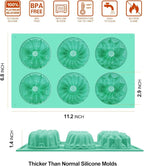 HUAKENER 2 Pcs Mini Fluted Cake Pan, 6-Cavity Fluted Tube Cake Pan, Non-stick - Image 3