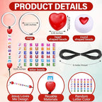 Ferreve 36 Sets Jesus Loves Me Beads Keychain Crafts - Image 2