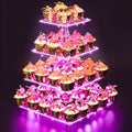 YestBuy Acrylic Cupcake Stand for 50 Cupcakes, 4 Tier Cupcakes Tower Stand by YestBuy