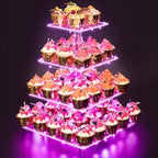 YestBuy Acrylic Cupcake Stand for 50 Cupcakes, 4 Tier Cupcakes Tower Stand by YestBuy