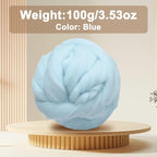 uxcell 3.53oz Wool Roving Yarn, Needle Felting Wool Fiber DIY Craft Needle Wet - Image 2