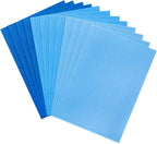12 PCS Felt Fabric Sheets Shades of Blue, 7.87*11.8 inch A4 Stiff Felt Squares by Bgudee
