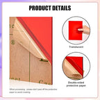 Lesnlok Red Acrylic Sheets 1/8 inch Thick 3mm 2 Pack 16 x 20 Clear Plexiglass - Image 3