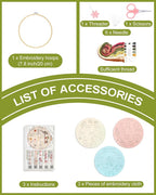 Santune 3 Sets Embroidery Kit for Beginners Adults, Learn Over 30 Different - Image 4