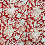 E-Tailor® Indian Ethnic 100% Cotton Voile Running Hand Block Print Natural - Image 3