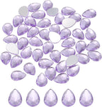 MECCANIXITY 50PCS Flat Back Acrylic Teardrop Gems 10x14mm Artificial Rhinestones by MECCANIXITY