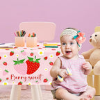 Strawberry Tablecloths Birthday Decorations, Plastic Berry Sweet Table Covers - Image 4