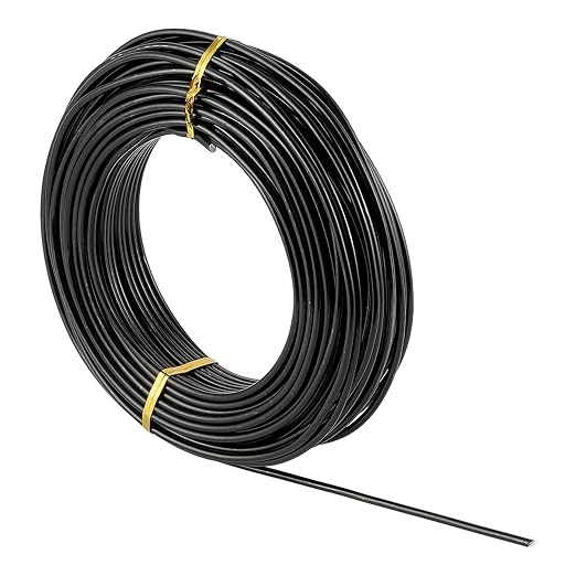 Fashewelry 82 Feet 9 Gauge Aluminum Wire Black Bendable Metal Craft Wire - Image 2