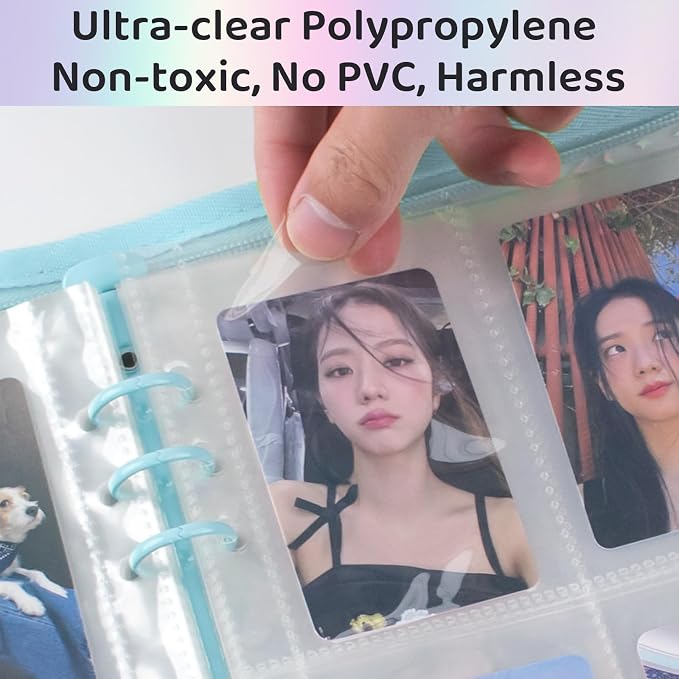 A5 Photocard Binder with 25 Pake 4-Pocket Pages, 6 Ring Photocard Holder - Image 3