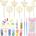 14 pcs Princess Wand Theme Undyed Wooden Cutouts Flower Crown Butterfly Star by Gythara