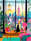 Mandun Cat Paint by Numbers for Adult, Cat Paint by Numbers Kit for Adults by MANDUN
