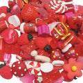 Chenkou Craft 50pcs Lots Mix Assort Christmas Red DIY Flatbacks Resin Flat Back by ChenkouCraft