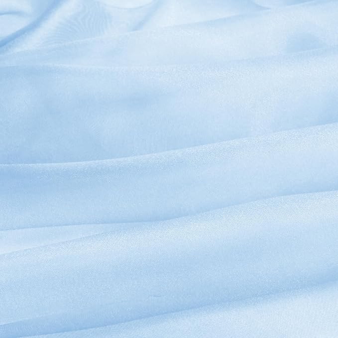 VACVELT Light Blue Sheer Organza Fabric by The Yard 60" Wide | Semi-Transparent - Image 7