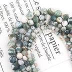 36pcs Natural Matte Tree Agate Gemstone Beads，10mm Frosted Round Loose Stone - Image 7
