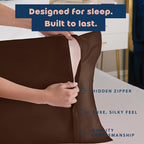 BLISSFORD Brown Satin Pillowcase - Image 5