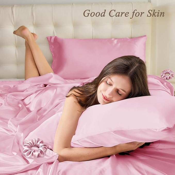 Standard Satin Pillowcase for Hair 2pc, Similar to Silk Pillow Cases, Easier - Image 2