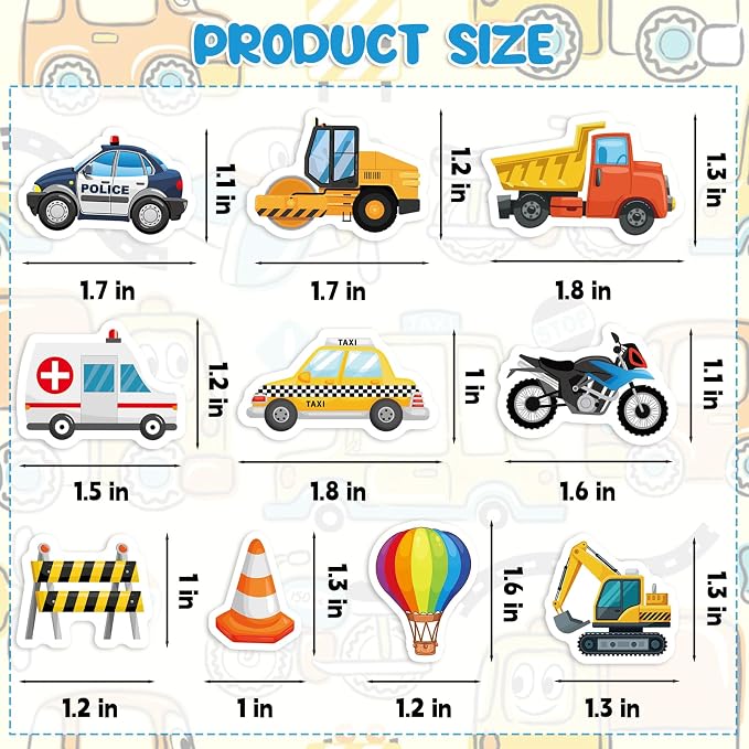 300Pcs Transportation Foam Stickers, Self-Adhesive Truck Cartransportation - Image 7
