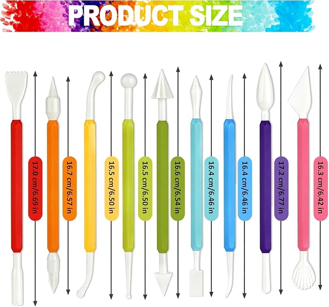 LINPHCEY Air Dry Clay Tools for Kids Ages 8+ Pottery Clay Tool Kit Plastic Clay - Image 3