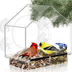 Clear Bird Feeders for Window Viewing Inside by NaturesHangout