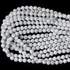 8mm 45PCS Natural White Howlite Gemstone Round Loose Stone Beads - Image 3