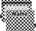 Custom Black White Checkered Pattern Pencil Pouch by BOENLE-WELCOMEYOURCOMING