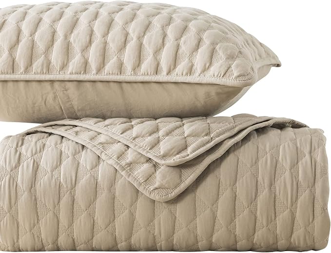Beige Quilt Queen Size Bedding Sets - Image 9