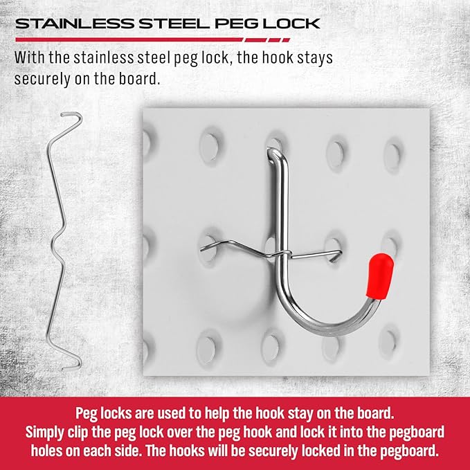 Ultimate 121-Piece Pegboard Hooks Set, Pegboard Accessories - Image 7